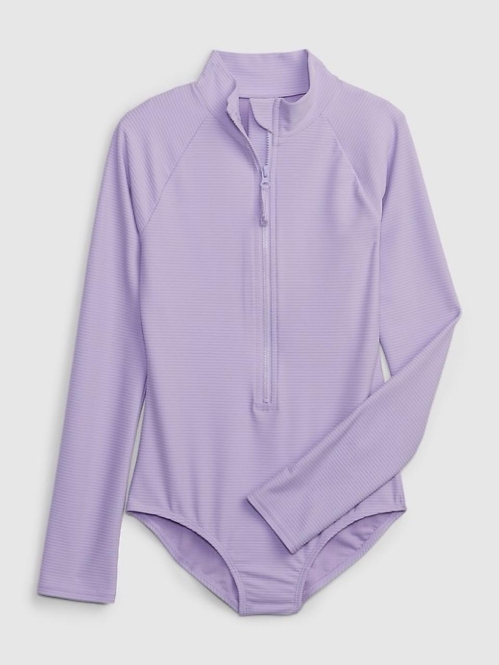 GAP Kids Lilac Long-Sleeve Rashguard One-Piece Swim Suit Small